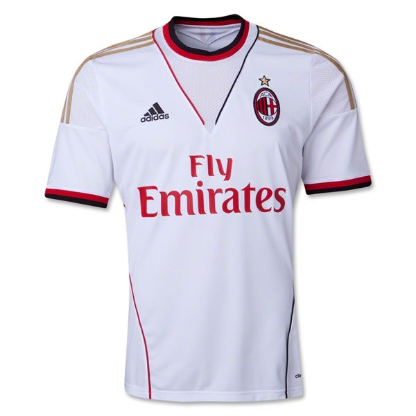 13-14 AC Milan #5 Mexes Away White Soccer Shirt - Click Image to Close